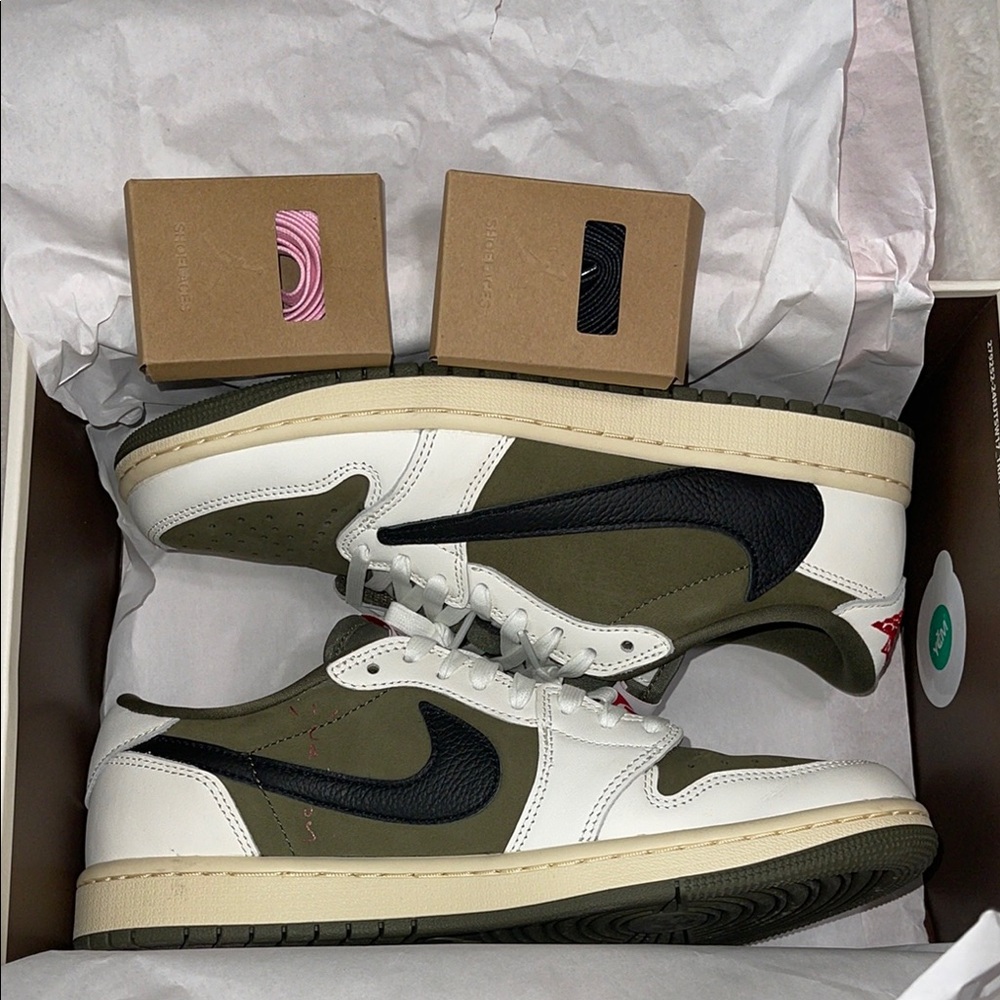 Travis Scott X Nike Air Jordan 1 Retro Low ‘Reverse Olive’ | Size 8.5 Men